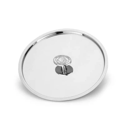 Afbeelding van Pentole Agnelli Linea 1907, deksel van gepolijst staal met ponticello, zilver, 28 cm