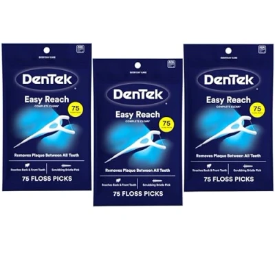 Afbeelding van DenTek, Complete Clean Floss Picks 75 Pack van 3, 225 Count