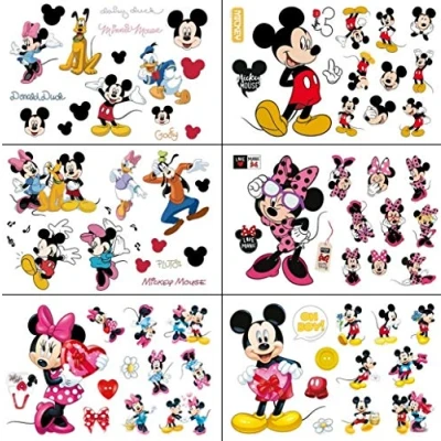 Afbeelding van Seinal Kibi Wandtattoo Mickey Mouse und Minnie Wandaufkleber Wandsticker Maus Kinderzimmer Micky Aufkleber Wanddeko