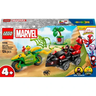 Afbeelding van LEGO 11198 Spidey Spin en Electro achtervolging met dinosaurusvoertuigen