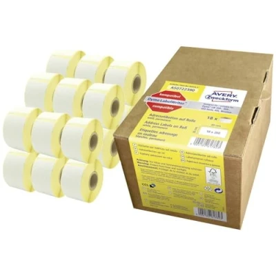 Afbeelding van Avery Zweckform Etiketten 89 x 36 mm Papier Wit 4680 stuk(s) Permanent hechtend AS0722390 Adresetiketten