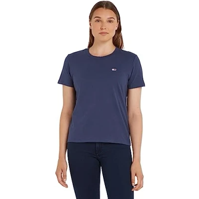 Afbeelding van Tommy Jeans Regular C NECK TEE Tshirt basic, Dames, Maat: XXS, Blue