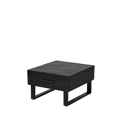 Afbeelding van LABEL51 Salontafel Santos Zwart Mangohout 64x70 cm Majorr