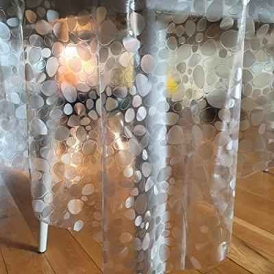 Afbeelding van Home Direct Tafelkleed van tafelzeil, rond, pvc, gemakkelijk te reinigen, 137 cm