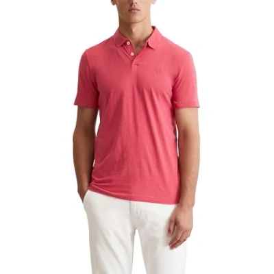 Afbeelding van Marc O&#039;Polo Short Sleeve Embroidery Poloshirt, Heren, Maat: XXL, Raspberry pink