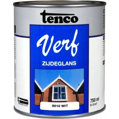 Afbeelding van Tenco TencoVerf Zijdeglans 0,75 ltr wit (RAL 9010) Woning onderhoud