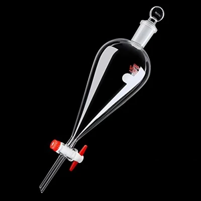 Afbeelding van EsportsMJJ 500ml 24/40 Pyriform Borosilicaat Glas Scheidingstrechter Perenvorm PTFE Stopcock Laboratorium