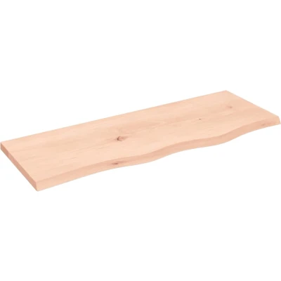Afbeelding van Wastafelblad 80x30x2 cm onbehandeld massief hout