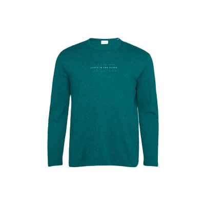 Afbeelding van s.Oliver AUS MIT LOGO Longsleeve, Heren, Maat: 4XL, Petrol