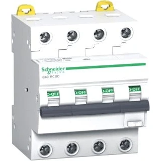 Afbeelding van Schneider electric acti 9 aardlekautomaat ic60 vigi 4p 16a 300ma c 6ka a9d52416