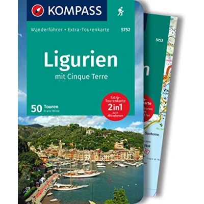 Afbeelding van KOMPASS Wanderführer Ligurien mit Cinque Terre, 50 Touren Extra Tourenkarte: GPS Daten zum Download: 5752