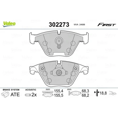 Afbeelding van Valeo Remblokset 302273