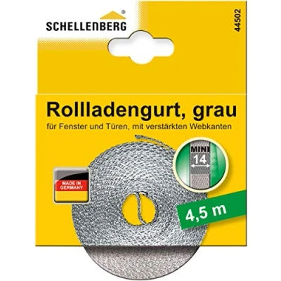 Afbeelding van Schellenberg 44502 Rolluikband Mini 14 mm, 4,50 m, grijs