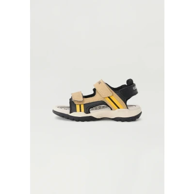 Afbeelding van Geox Borealis BOY Outdoorsandalen voor kinderen, Maat: 24, Beige/yellow Imitatieleer/ textiel