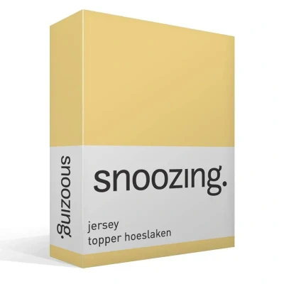 Afbeelding van Snoozing Jersey Topper Hoeslaken 100% gebreide katoen 140x200 cm Geel