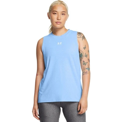 Afbeelding van Under Armour Rival Muscle TANK Top, Dames, Maat: XS, Horizon blue/white