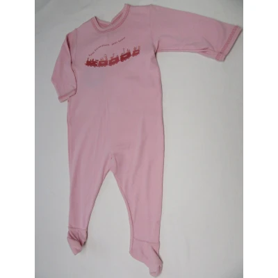 Afbeelding van petit bateau , pyjama katoen rose dierentrein 6 maand 67