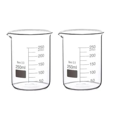 Afbeelding van Rocwing Boro 3.3 Glas Gegradueerde Meetbeker voor Lab of Keuken, 2x250ml, 2