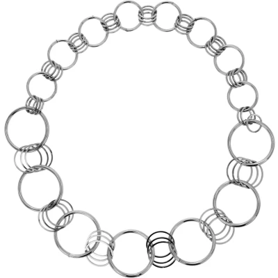 Afbeelding van Behave Lange schakel ketting zilver kleurig