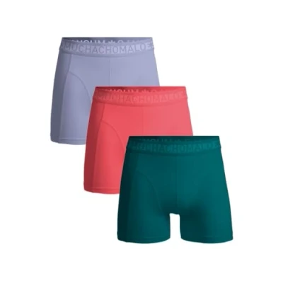 Afbeelding van MUCHACHOMALO Heren Boxers, Katoenen Effe Ondergoed, Multipack 3 Pack, Boxershorts Solid Klassieke Pasvorm, met Elastische Tailleband