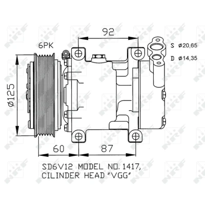 Afbeelding van Compressor, airconditioning NRF 32235