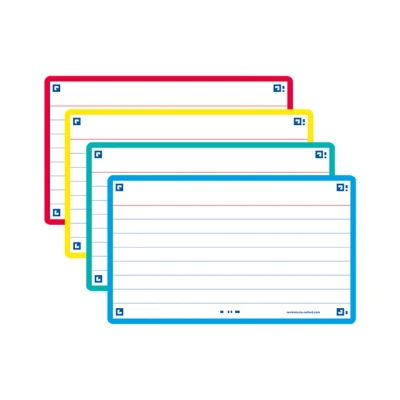 Afbeelding van Flashcard Oxford 2.0 75x125mm 80vel 250gr lijn assorti