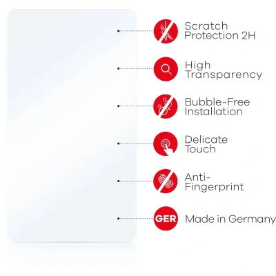 Afbeelding van upscreen Screenprotector voor Alles in één PC&#039;s mit 25 inch Schermen [554 mm x 312 mm, 16:9] Folie Beschermfolie transparant