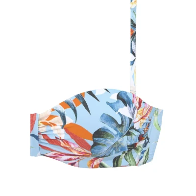 Afbeelding van VENICE BEACH Bikinitop lichtblauw / groen oranje wit