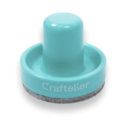 Afbeelding van Craftelier Persgereedschap voor het stempelplatform Ideaal scrapbooking en knutselprojecten turquoise oppervlak diameter 7,3 cm