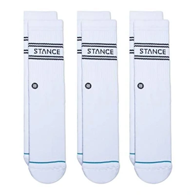 Afbeelding van Stance Crew Sok Basics Pakketten, Wit 3 Pack, L