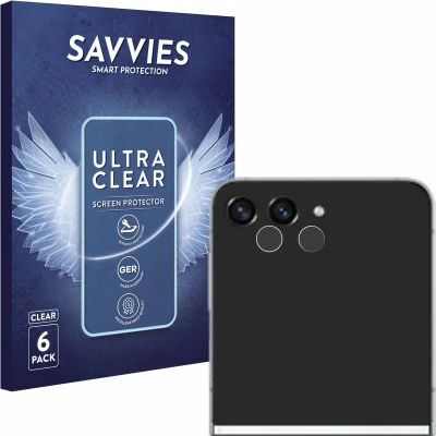 Afbeelding van Savvies (6 Stuks) Schermbeschermer voor Samsung Galaxy Z Flip 5 (ALLEEN Camera Lens) Screen Protector Ultra Transparant