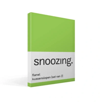 Afbeelding van Snoozing Flanel Kussenslopen Set van 2 60x70 cm Lime