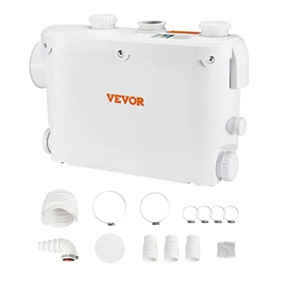Afbeelding van VEVOR opvoerinstallatie voor afvalwater 500W 8m opvoerhoogte Afvalwaterpomp 6600L/h huishoudelijke pomp 2900U/min vuilwaterpomp Ingebouwde terugslagklep Onderhoudsvrije WC douche Wastafel
