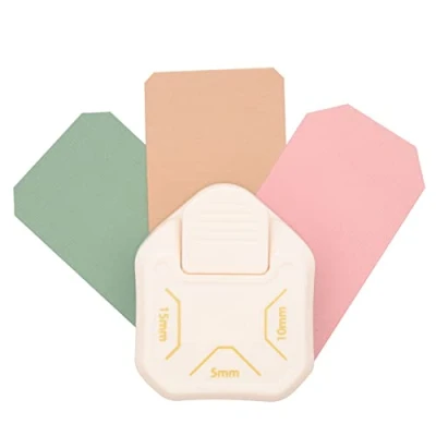 Afbeelding van Vaessen Creative 2137 092 3 in 1 hoekponsen, diagonaal, ponsen voor doe het zelfprojecten, scrapbooking, papercraft en kaartambachten, gelegeerd staal, aluminium, kunststof, 5 10 15 mm