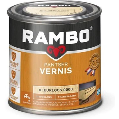 Afbeelding van Rambo Pantser Vernis Zijdeglans Lak 750 ml Blank