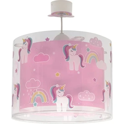 Afbeelding van Dalber Kinder hanglamp plafondlamp kinderkamer kinderlamp Unicorns Eenhoorns dieren