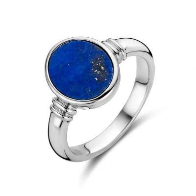 Afbeelding van zilver gerhodineerd ring lapis 1336860 16