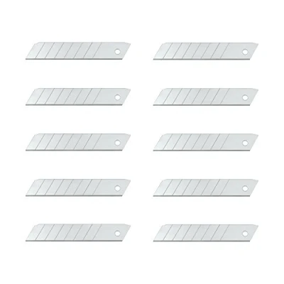 Afbeelding van Wedo 7818 reservemesjes, afbreekmesjes, voor standaard cutter, koolstofstaal, 18 mm, 10 stuks, etui, zilver