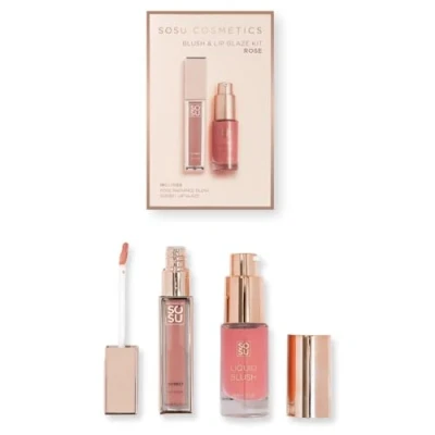 Afbeelding van Sosu Blush and Lip Glaze Giftset Pink Vegan