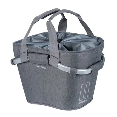 Afbeelding van Basil fietsmand 2 day carry all 15 liter Grijs