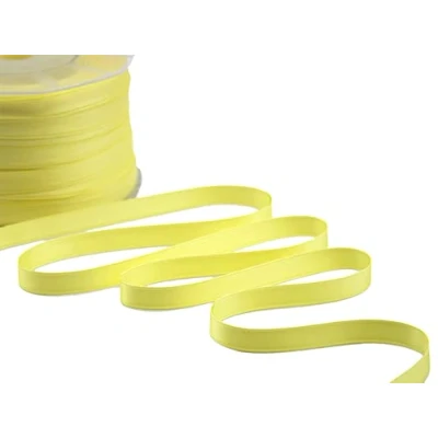 Afbeelding van Furlanis Dubbelzijdig satijnen lint, Italiaanse stof geel, 10 mm x 25 m