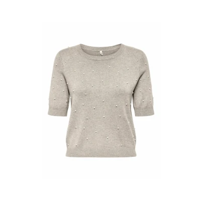 Afbeelding van ONLY Onlvenice LIFE SS Oneck KNT Tshirt print, Dames, Maat: XS, Pumice stone