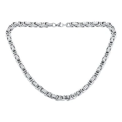Afbeelding van Monteur Byzantijnse Biker Sieraden Stedelijke Dubbele link Flexibele Zware Ketting Voor Mannen Tiener Zwart Goud Zilver Two Tone Rvs 20 24 30 Inch 8 MM, 20, Roestvrij staal