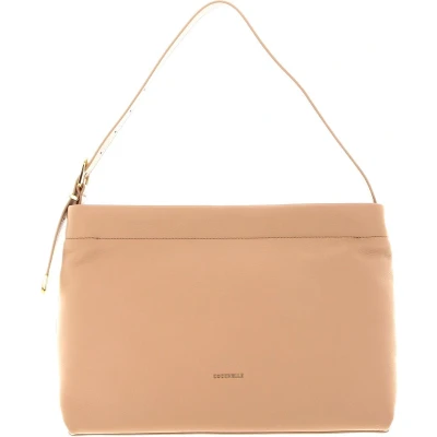 Afbeelding van Coccinelle Leren Schoudertas Gleen Handbag Toasted Beige