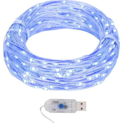 Afbeelding van vidaXL Lichtsnoer met 400 microLED&#039;s blauw 8 functies 40 m