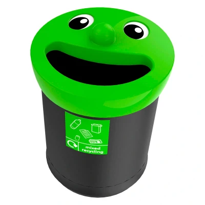 Afbeelding van Mixed Recycling Smiley Face Bin 52 liter