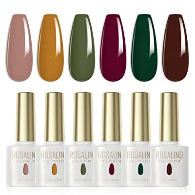 Afbeelding van ROSALIND UV Nagellak Set 6 kleuren Gelnagellak 15