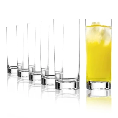 Afbeelding van Stölzle Lausitz Waterglazen uit de serie New York Bar, set van 6 glazen, vaatwasmachinebestendig, grote sapglazen, universele glazen loodvrij kristalglas, hoogwaardige kwaliteit (450 ml)