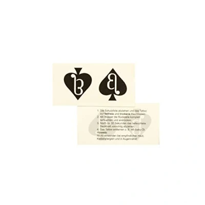Afbeelding van 5 x Beta Boy Spade Tattoo Sexy tatoeage, stuks