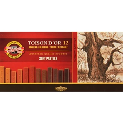 Afbeelding van KOH I NOOR TOISON D&#039;OR 8592012002BR Artist&#039;s Soft Pastels Bruin (Pack van 12)